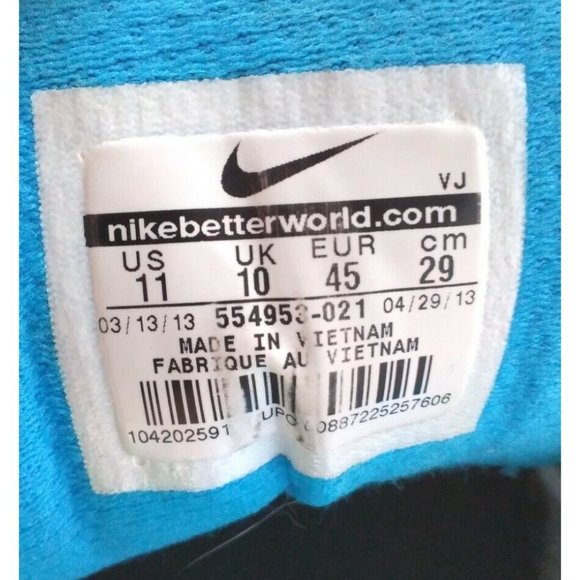 Nike Revolution 2 Mens Size 11 Gray Blue Green  554952-Running Shoes Preowned - Picture 7 of 7